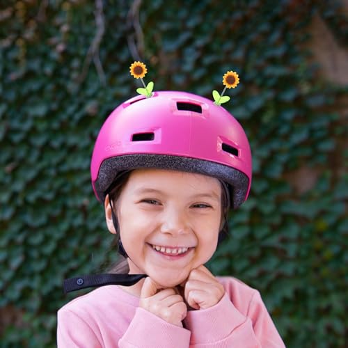 Image of 10 pcs Sunny Vibe Sunflower Ornaments for Car Bobbleheads Accessories Dashboard Decoration - Hippie Cute Funny Natural Shaking Mini Sunflower Plant with Paste DIY Decor Helmet Hairclip Head Mirror