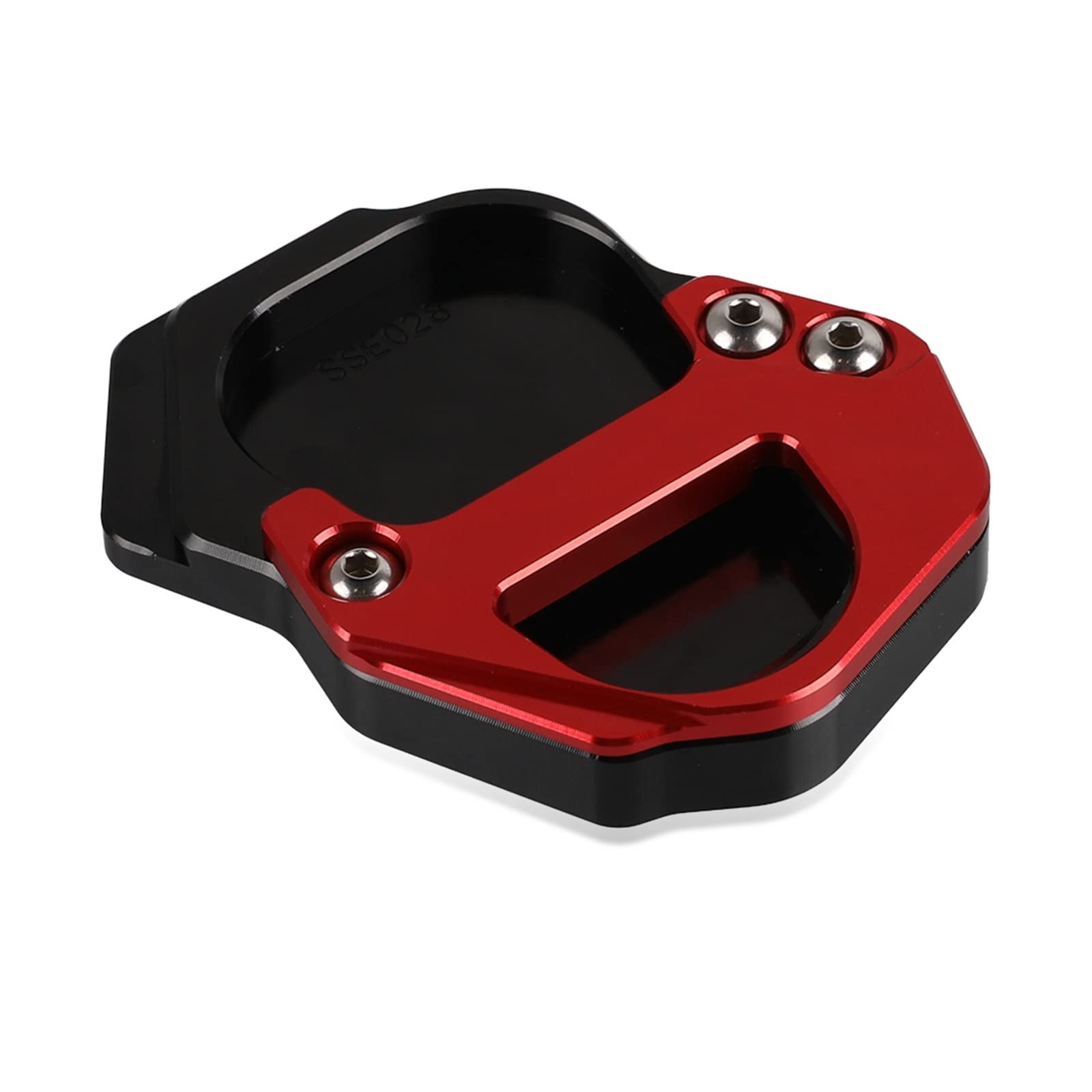 Moto Cavalletto Laterale Estensione Pad Per BMW RnineT Rnine T Scrambler Racer R NineT Urban G/S R Nine T Cavalletto Cavalletto Laterale Piastra Pad Ingrandisci Estensione Pedana ( Colore : Red NO LOG