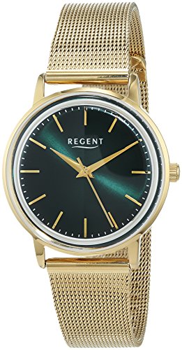 Preisvergleich Produktbild REGENT Damen Analog Quarz Uhr mit Edelstahl Armband 12210982