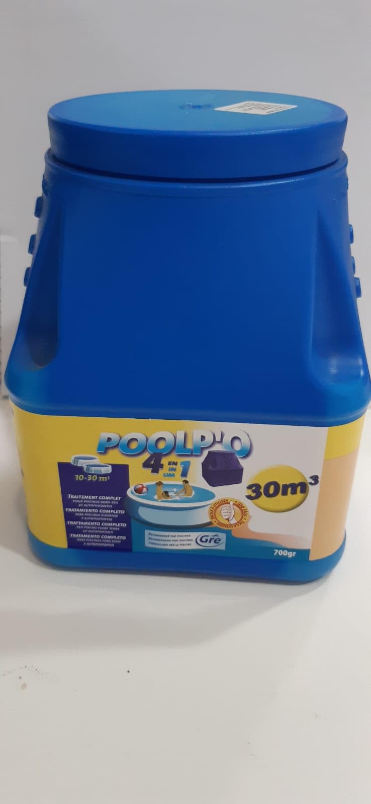 Gre 08099AL Monthly Poolp'o Treatment 700g Multifunction 4 in 1 Ideal for Pools from 10 to 30 MC