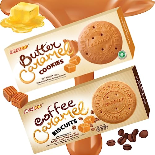 Biskitop Coffee Caramel Biscuits & Butter Caramel Biscuits Combo I Biscuits I Cookies - (Buy 1 Get 1 Free, 100g each) - Image 2