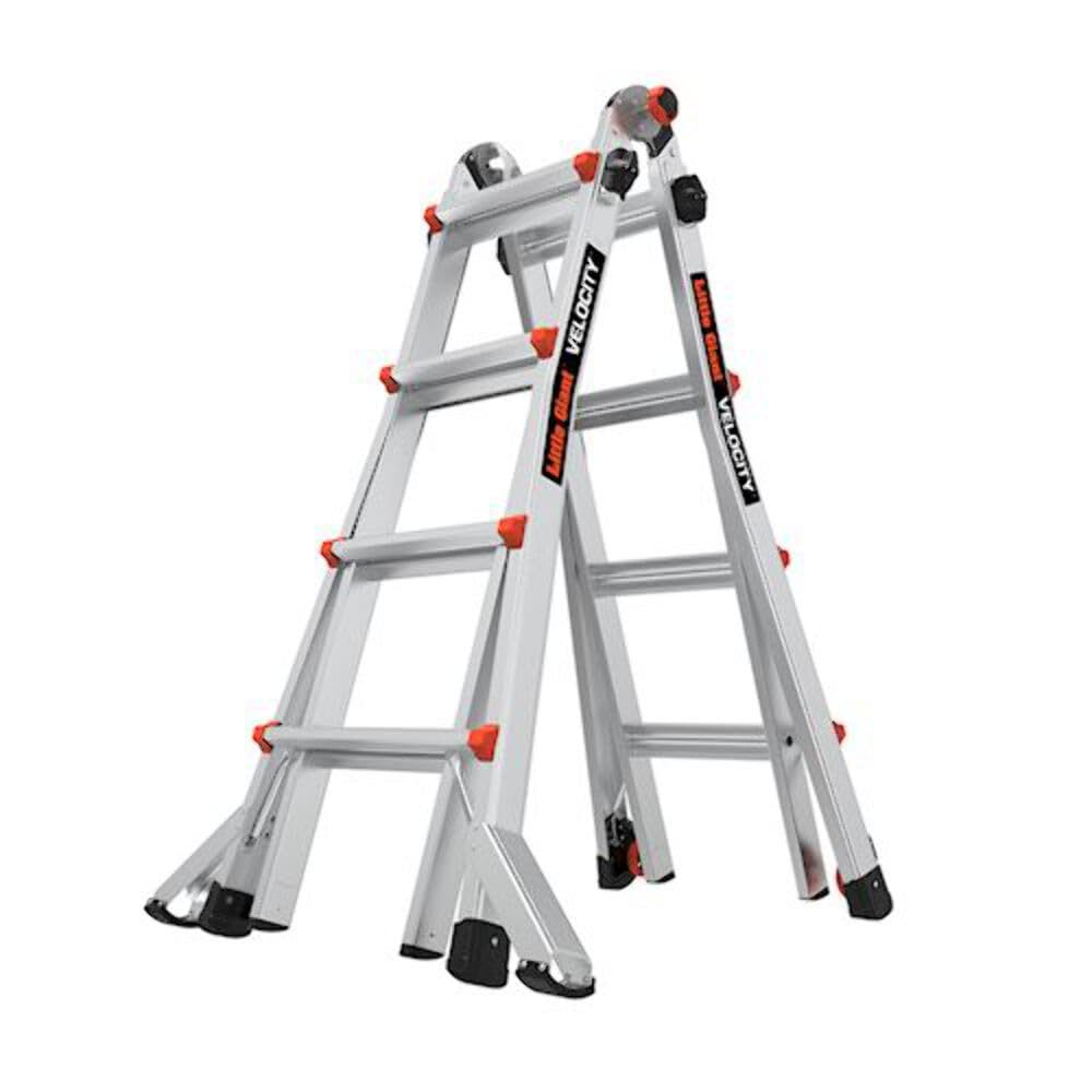 Little Giant Velocity M 17 Aluminium Ladder, Silver, 150 kg Load Capacity, 8.5 Feet Max Height