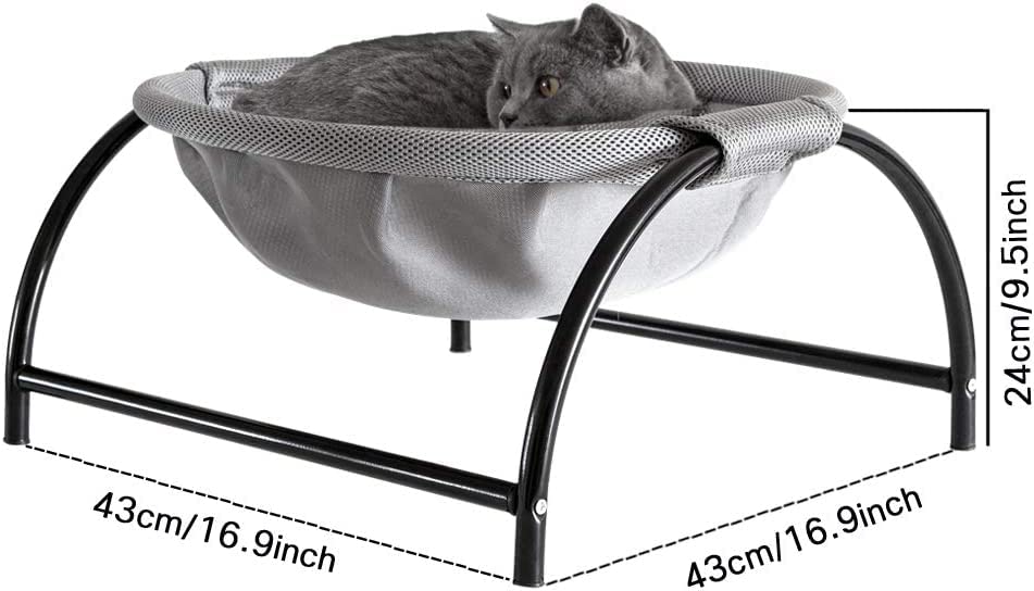 Cat Bed Dedicated Replacement Net Cover Soft Durable Breathability (Grey)