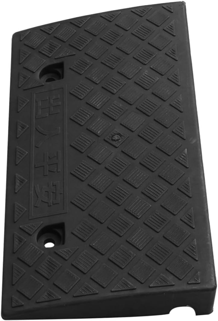 Plastic Car Loading Ramp 50x27x9cm Black Rubber Triangle Curb Ramp for Driveway and Sidewalk Loading