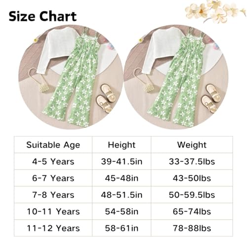 Image of HIHA Girls Sleeveless Jumpsuits Outfit Long Sleeve Twist Front Tops Romper Clothes Set Size 4-12