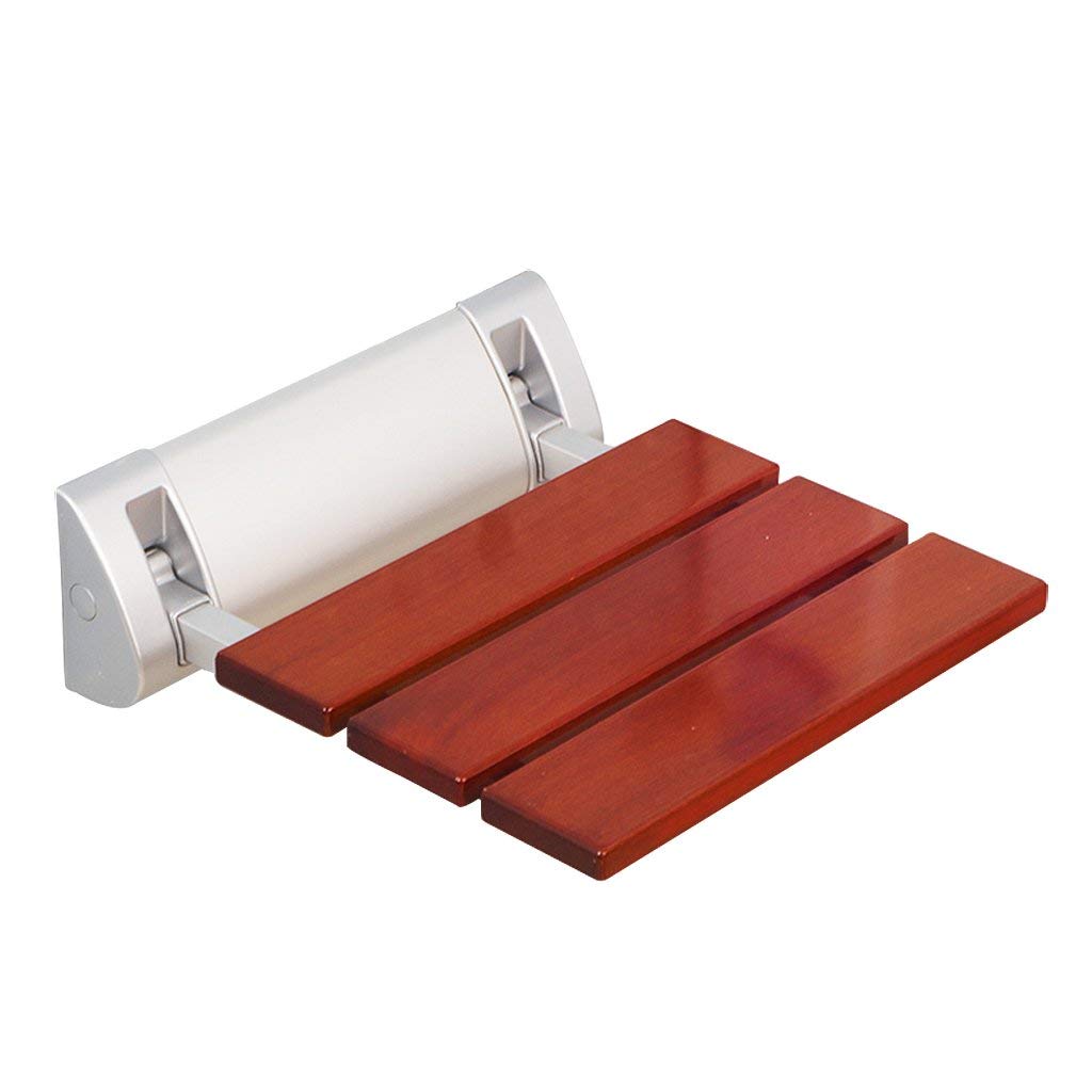 Banc de douche pliant en aluminium rouge pour sécuriser la toilette des seniors