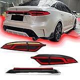 T T-ABC Ultra Mods Tail Lights for Toyota Corolla 2020-2024 Modified Taillights Assembly(SMOKE)