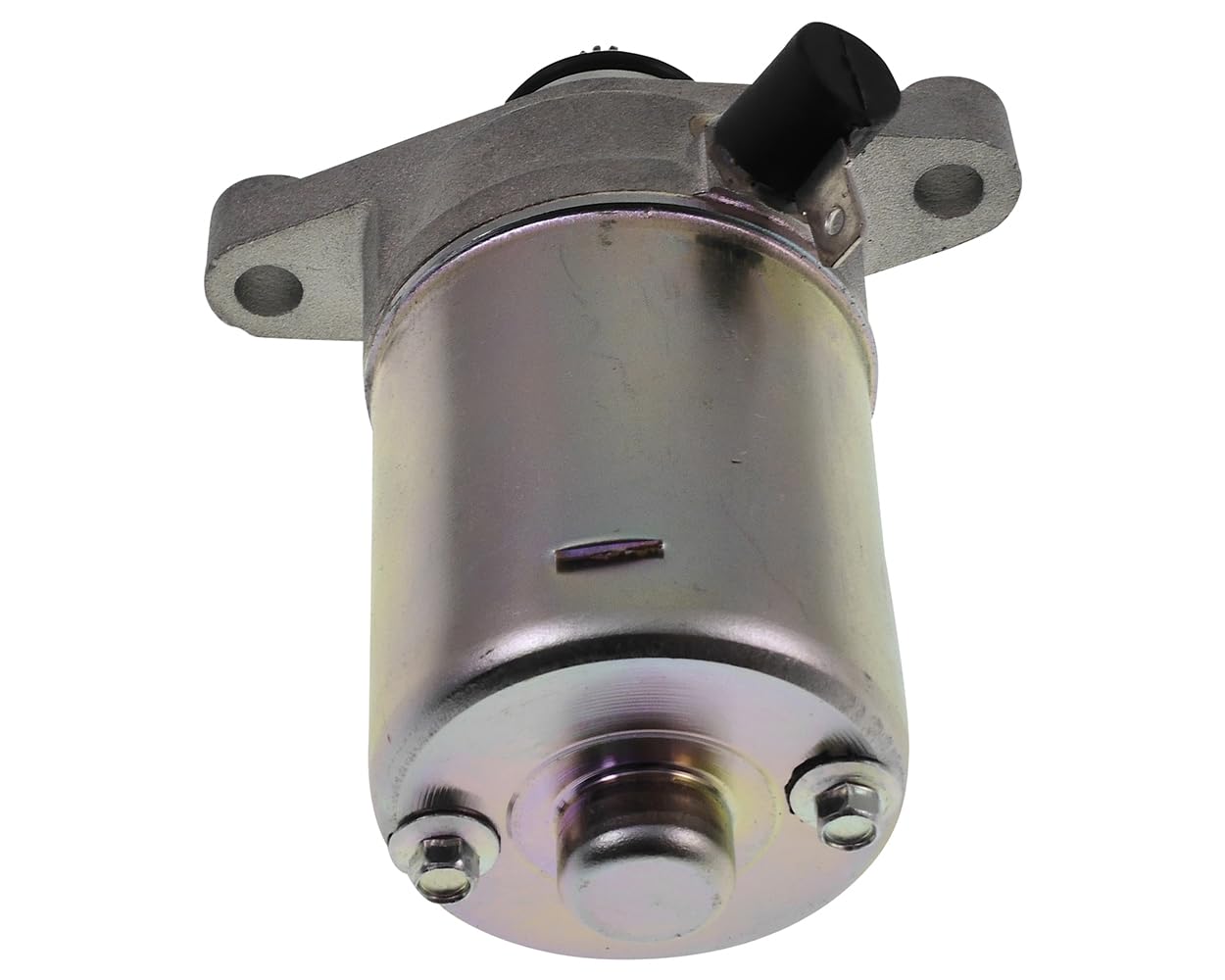 Démarreur à dix dents, compatible avec Kymco Super 8, Agility 50 4T et DJ50 | Alimentation douze volts par câble de tension, masse via boîtier, fixation par deux vis; contenu: un moteur de démarrage