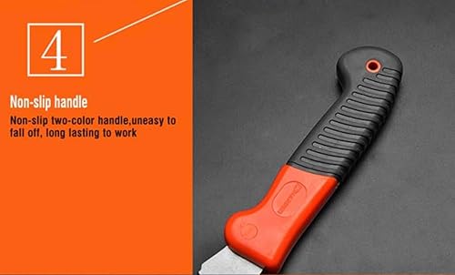 Miniatura 4 de Edward Tools Cuchillo de hoja recta para electricista – Cuchillo utilitario de diseño plegable Lockback – Acero inoxidable – Pelacables, aislamiento