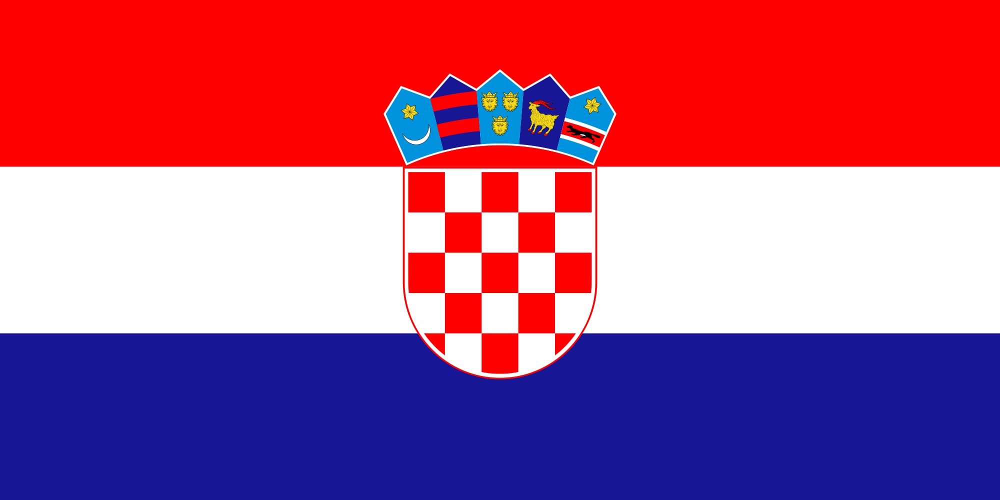 Drapeau Croatie 100x150cm drapeau paysage grand format 1.5m²