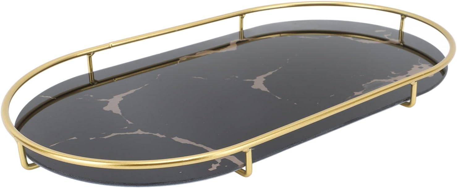 Bandeja Organizadora para Baño Pilipane, Base Negra, 40x23x11 cm