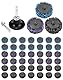 QWORK® 46 Pcs CSD Scheibe Schleifscheibe, Reingungsscheibe Set, 50mm, 3 Farben, Zum Entrosten und Polieren