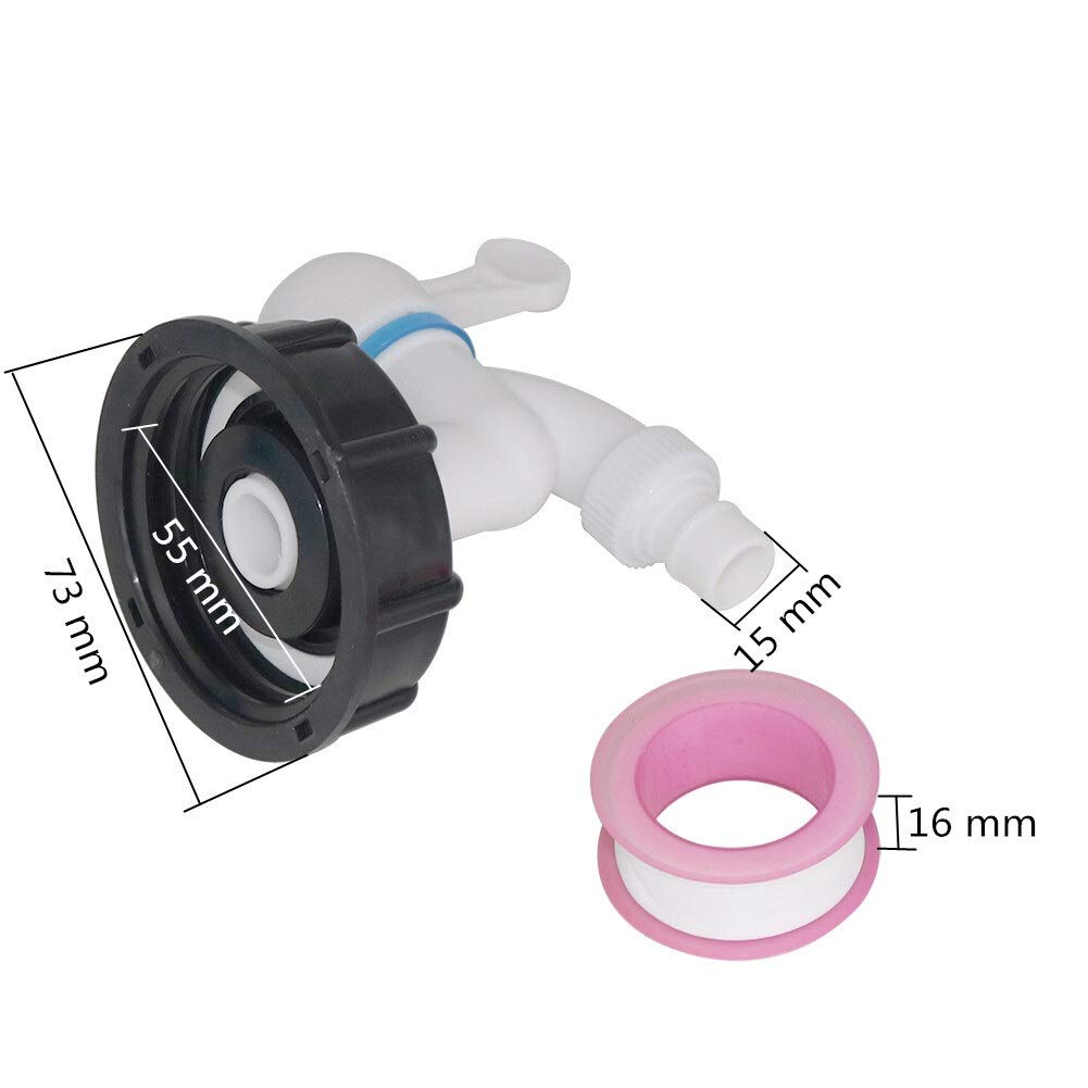 Narzędzia do naprawy rur S60x6 IBC Zbiornik adapter do tworzywa sztucznego 1/2 "Dotknij Złącza zastępcze Wymiana Strona główna Ogród Złącza wodne Opróżnia adapter Kran