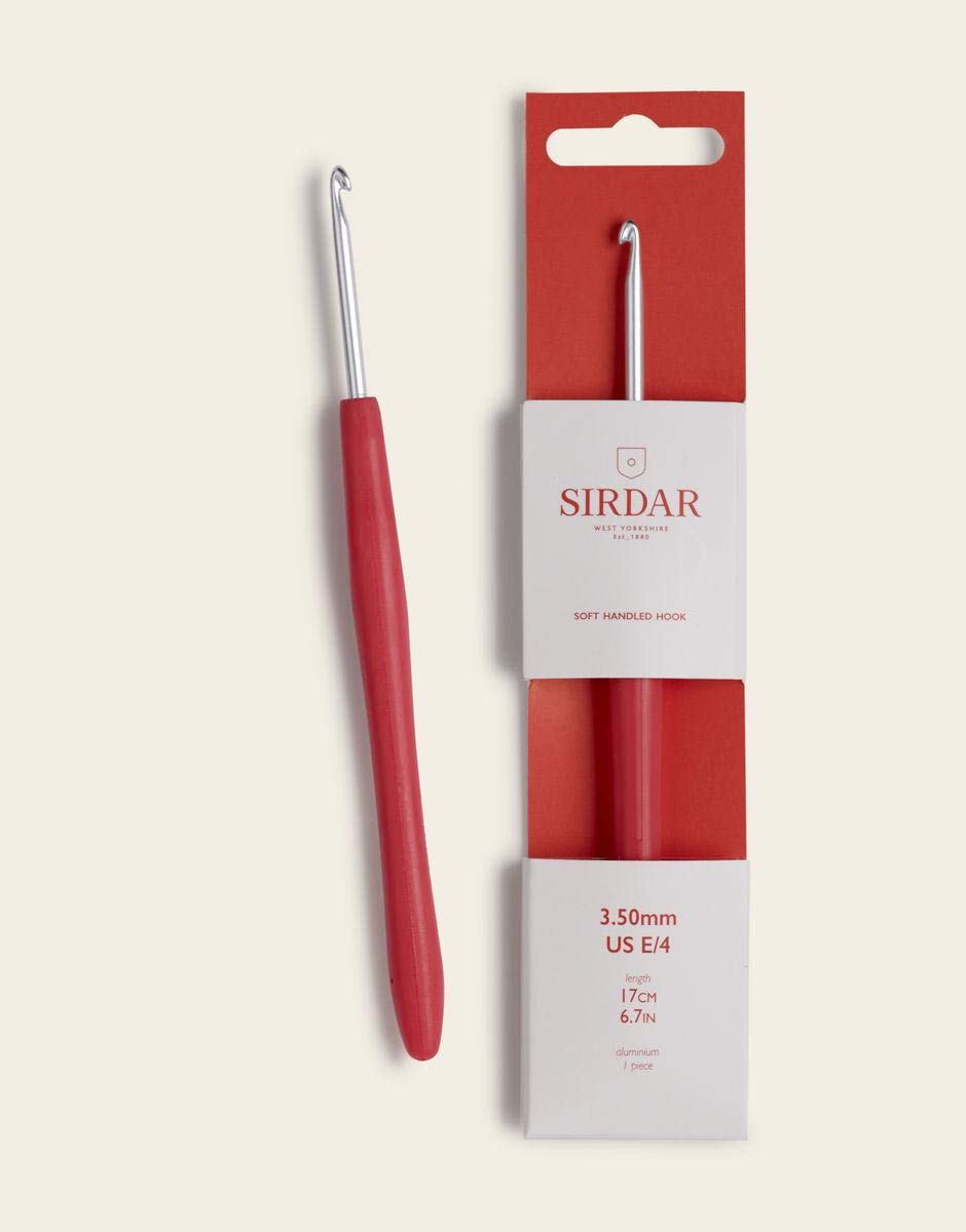Sirdar 3.50 mm Crochet Hook - Aluminium Soft Grip Handle US E/4