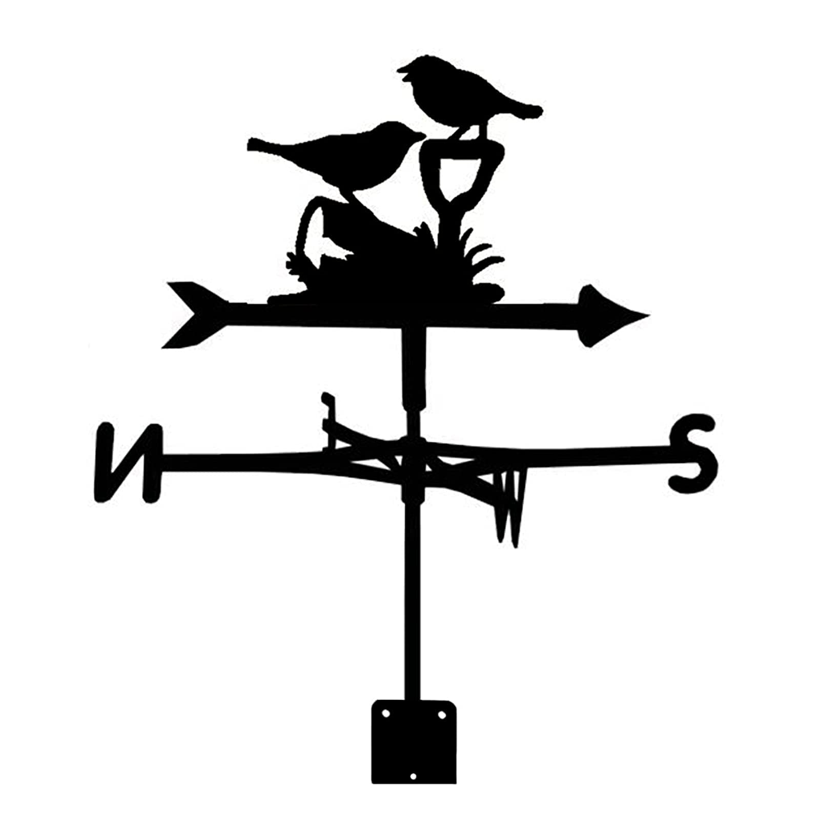 JKLJL Girouette Avec Girouette Montée Sur Le Toit Indicateur De Direction Du Vent Girouette Rétro Jardin En Métal Créatif En Acier Inoxydable Pour Ferme Cour Maison Girouette Outil De Mesure