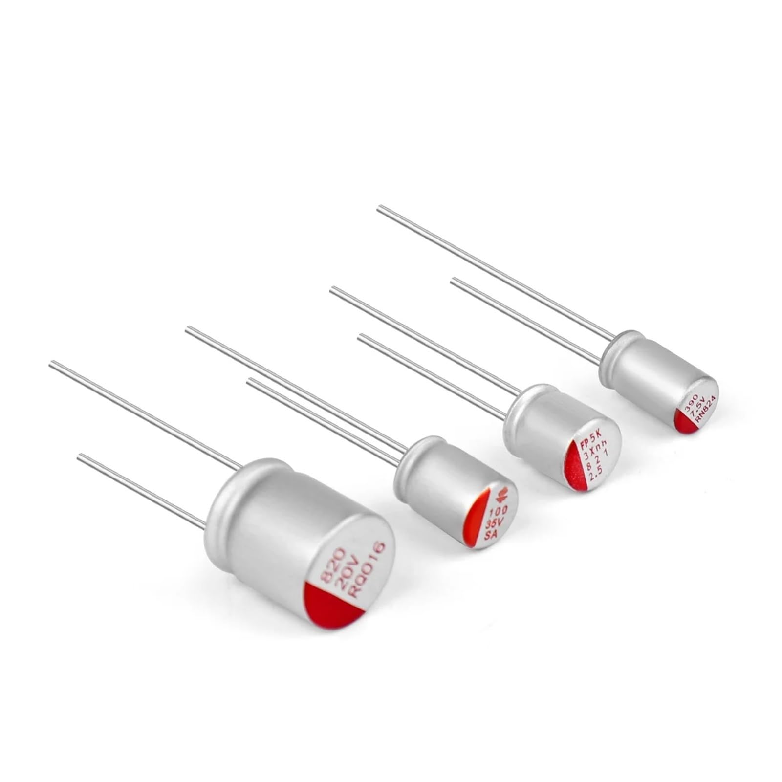 TSIOHKBS 20Pcs Solid Capacitor Motherboard 10V 220UF 330UF 470UF 560UF 680UF 820UF 1000UF 1500UF Graphics Card Solid Capacitors (10V220UF 6x6)