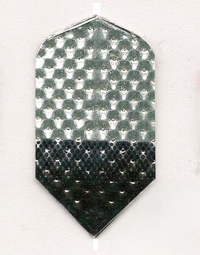 25 Sets #3618 AmeriThon Black and Silver Tint Embossed Dart Flights