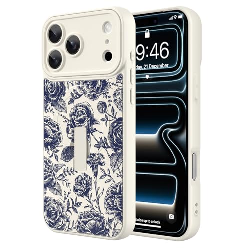 Coque fleurie iPhone 17 Pro Max avec béquille : cadeau idéal femme