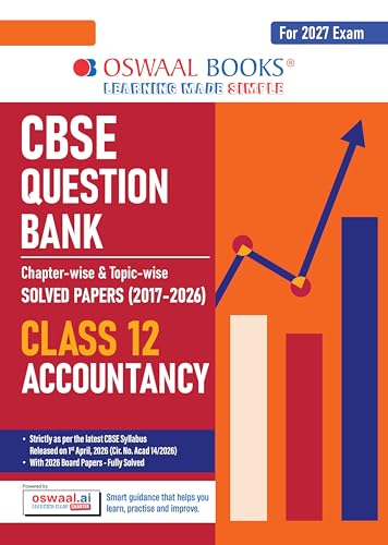 Image of Oswaal CBSE Class 12 Accountancy Question Bank | Chapter & Topic-wise Solved Papers (2017-2026) | Based on Syllabus (April 2026) | Includes 2026 Papers | For 2027 Exam