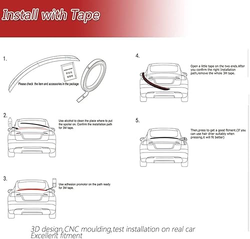 Miniatura 4 de E92 - Alerón trasero para BMW E92 3 Series 325i 328i 335i M3 Coupé 2006-2013 negro brillante FRP tapa de cubierta de alerón