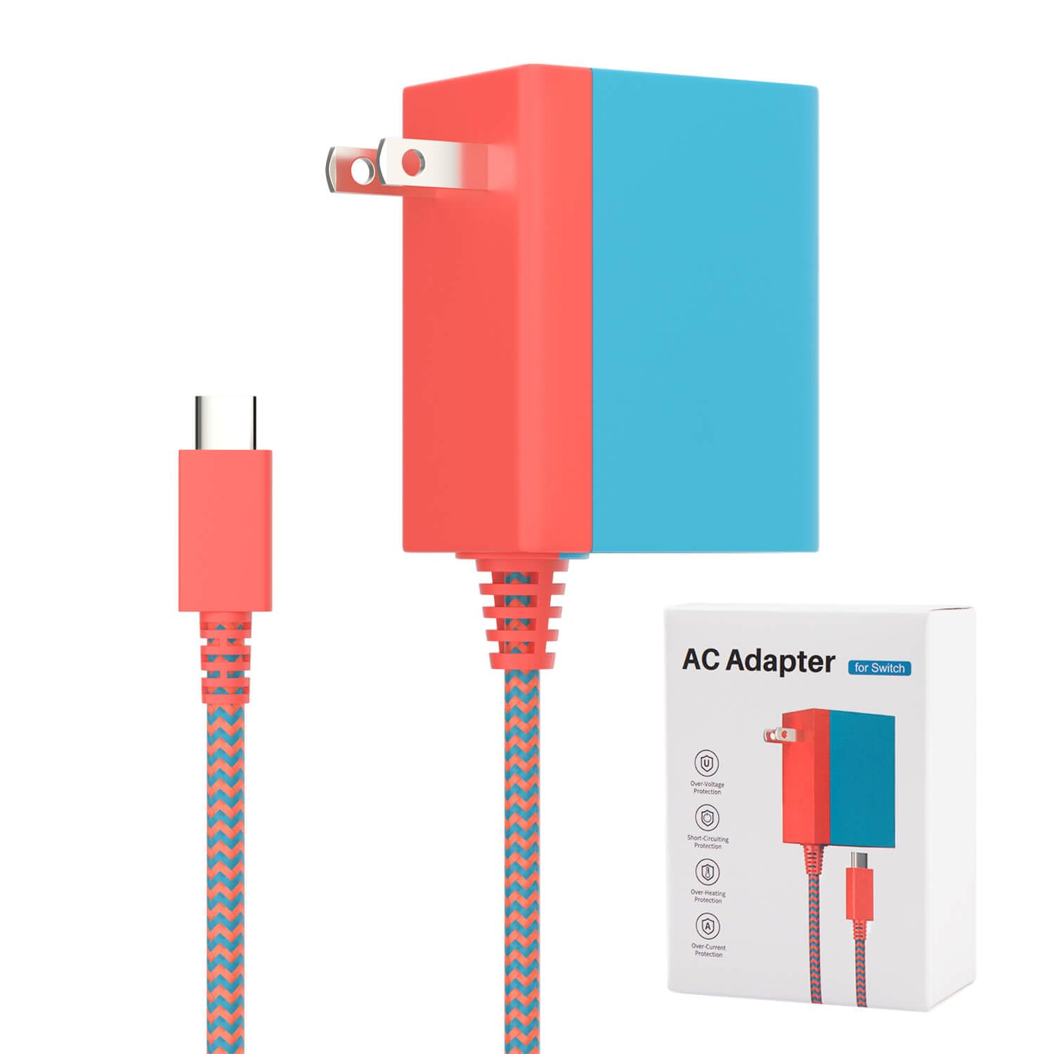 Amazon.com: 任天堂Switch Switch Switch 充電器,15V 2.6A 快速充電