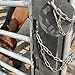 Gate Chain for Outdoor Fence - Rustproof Metal Gate Latch Chain with Hooks, Secure and Durable for Garden, Yard, and Farm Use - Easy Installation, Weather Resistant (2 Pack)