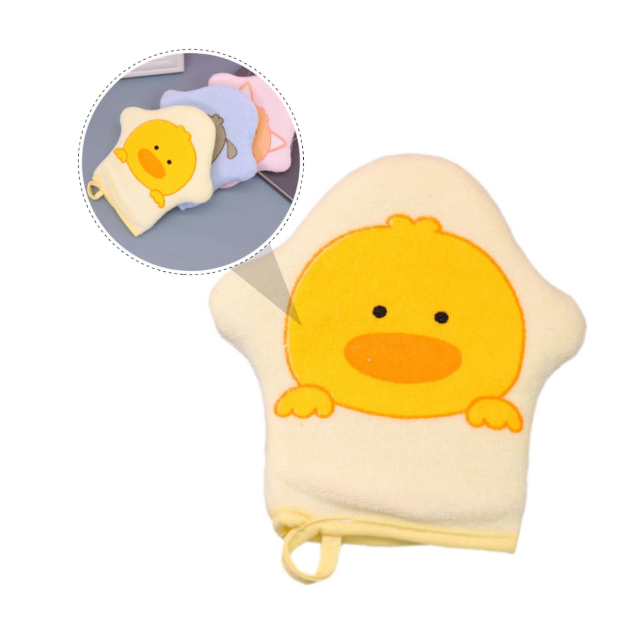 9piezas Guantes De Esponja Para Bebés Diseño De Dibujos Animados Agradables Infantil