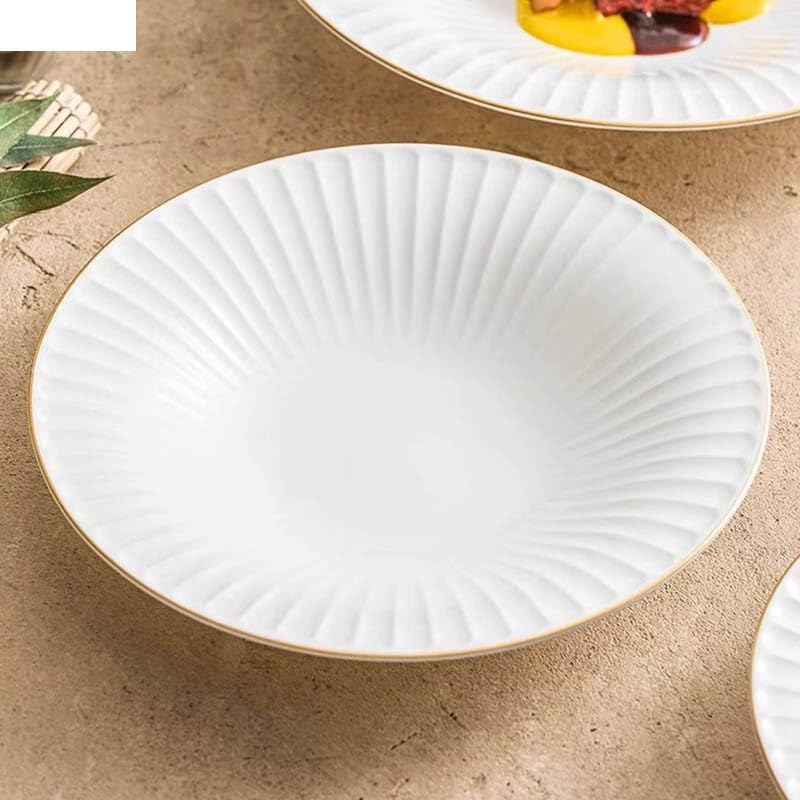 Naczynia obiadowe w kształcie kwiatów Phnom Penh Ceramiczny mały talerz na zupę talerz na zupę talerz do sałatek talerze Molecular Cooking Specialty Tableware Smooth Dinner Plate (A 10 cali)