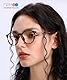 Firmoo Anti Blaulicht Brille, Blaulichtfilter Brille ohne Sehstärke für Damen, Retro Pantobrille Kratzfest Anti Augenmüdigkeit Blaulicht Computer Brille