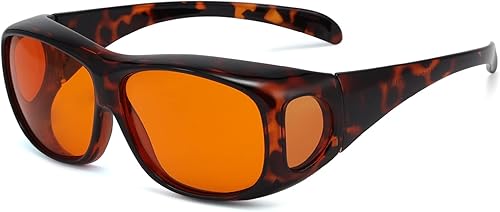 Eyekepper Gafas de bloqueo de luz azul que se ajustan sobre gafas de computadora para mujeres y hombres