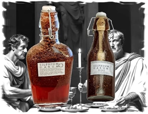 Silphium Garum XXIII and Silphium Garum. Un remake of the ancient roman salsa en combinación con ajo y chiles mexicanos