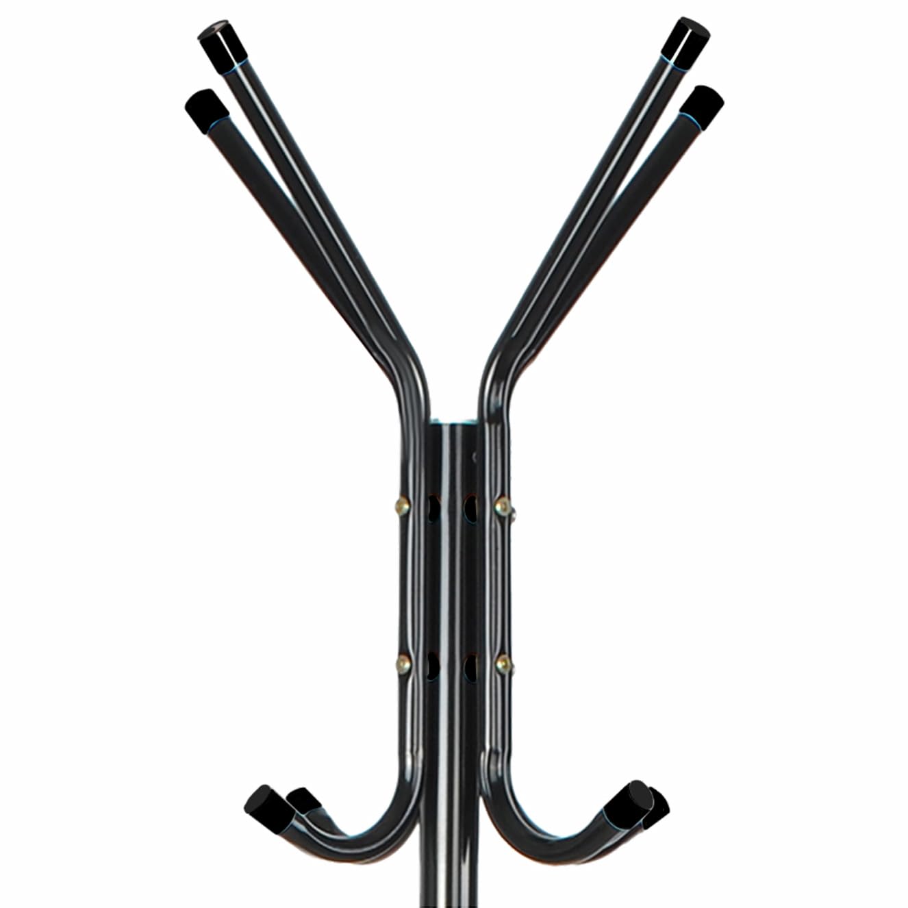 Ruhhy Appendiabiti a 12 ganci, 3 livelli, 175 cm, per giacche, cappotti, sciarpe, borse, cappelli, metallo nero/bianco 23814, colore: nero/bianco