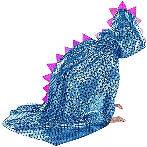 Kids Halloween Cape Cloak Hooded Dragon Cloak Dinosaur Cape for Birthday Xmas Party Cosplay Costume
