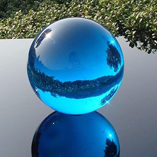 Sfera di vetro trasparente blu per fotografia, decorazione domestica, solo palla, 6 cm