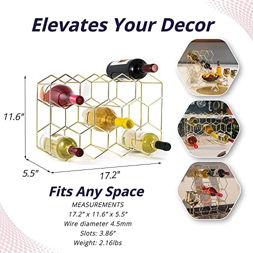 Image of Countertop Wine Rack 14 Bottle Freestanding Modern Metal Wine Rack 3 Tier Tabletop Wine Holder Stand for Cabinet Pantry Wine Bottle Storage No Assembly Required (Silver)