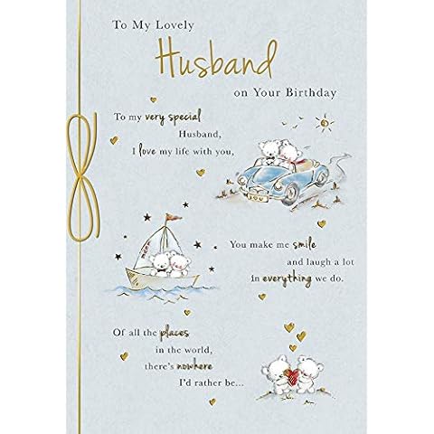Piccadilly Greetings Cute Birthday Card for Husband Cover