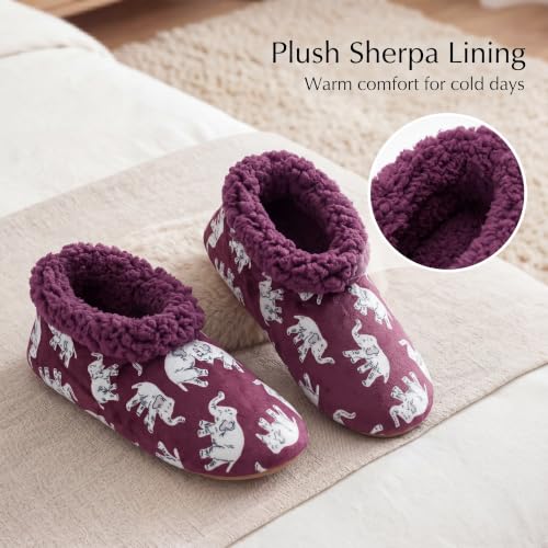 Image of The Metluks Womens Slippers Indoor Soft Sole Slipper Socks | Fuzzy sherpa lining, warm winter comfort, non slip grippers, flexible feel, washable, cozy home wear