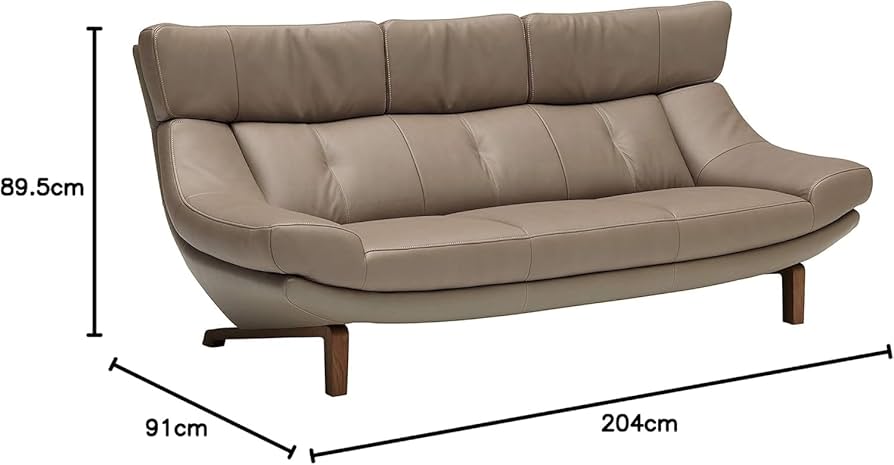 KUKA 3人掛けソファ 幅220 本革 ブラウン 家具 C099 KUKA 3人掛けソファ 幅220 本革 ブラウン 家具 C099