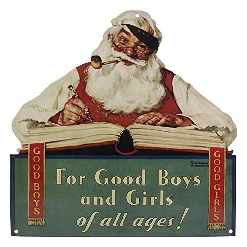 Northlight Norman Rockwell 'No Christmas Problem Now' Tin Wall Ar...