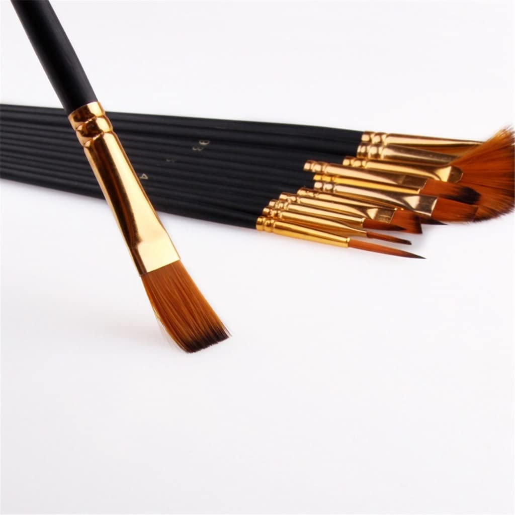Set di pennelli for Pittura in Nylon for Pittura acrilica ad Olio for artisti, Disegno, Pennello for Pittura ad Acqua, Forniture artistiche