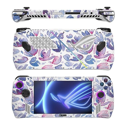Image of MightySkins Glossy Glitter Skin Compatible with Asus ROG Ally - Blue Petals | Protective, Durable High-Gloss Glitter Finish | Easy to Apply