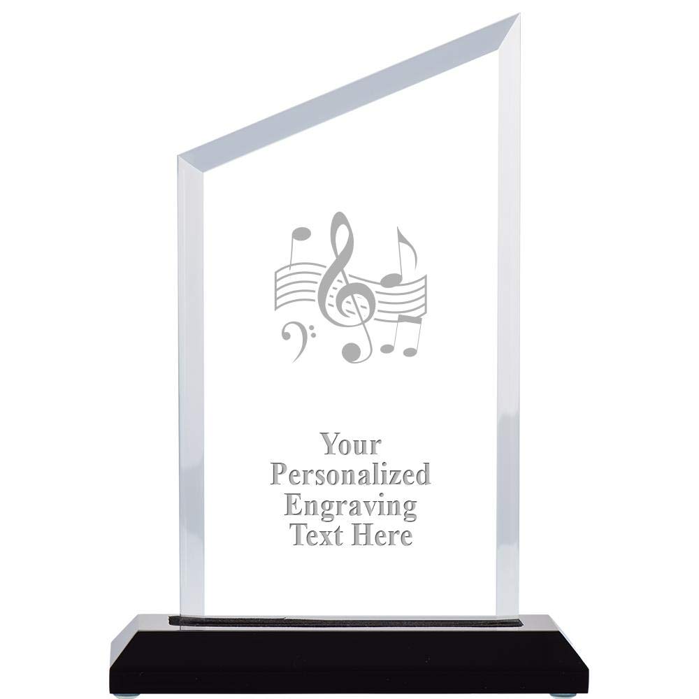 Crown Awards Music Award, 6" Music Note Singing Acrylic Trophy Award Includes Free Custom Engraving
