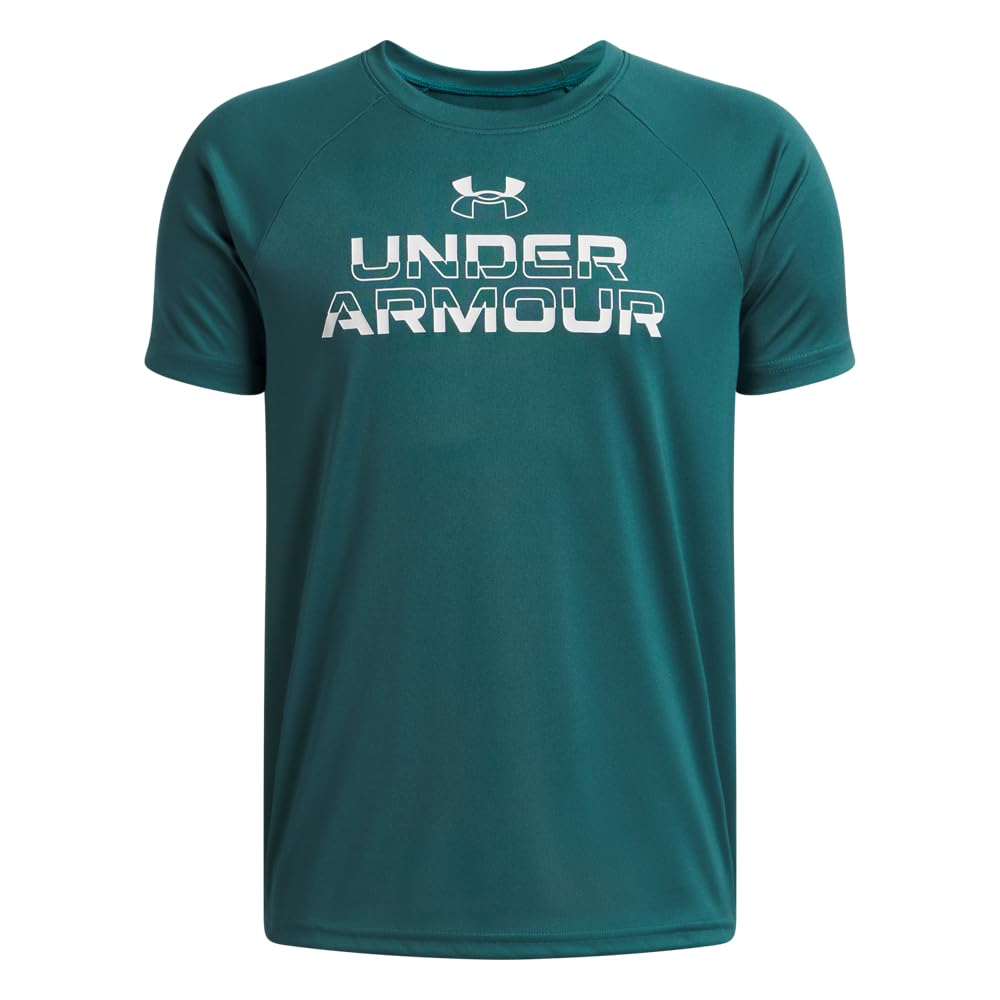 Under Armour Boys Tech Split Wordmark Short Sleeve T Shirt