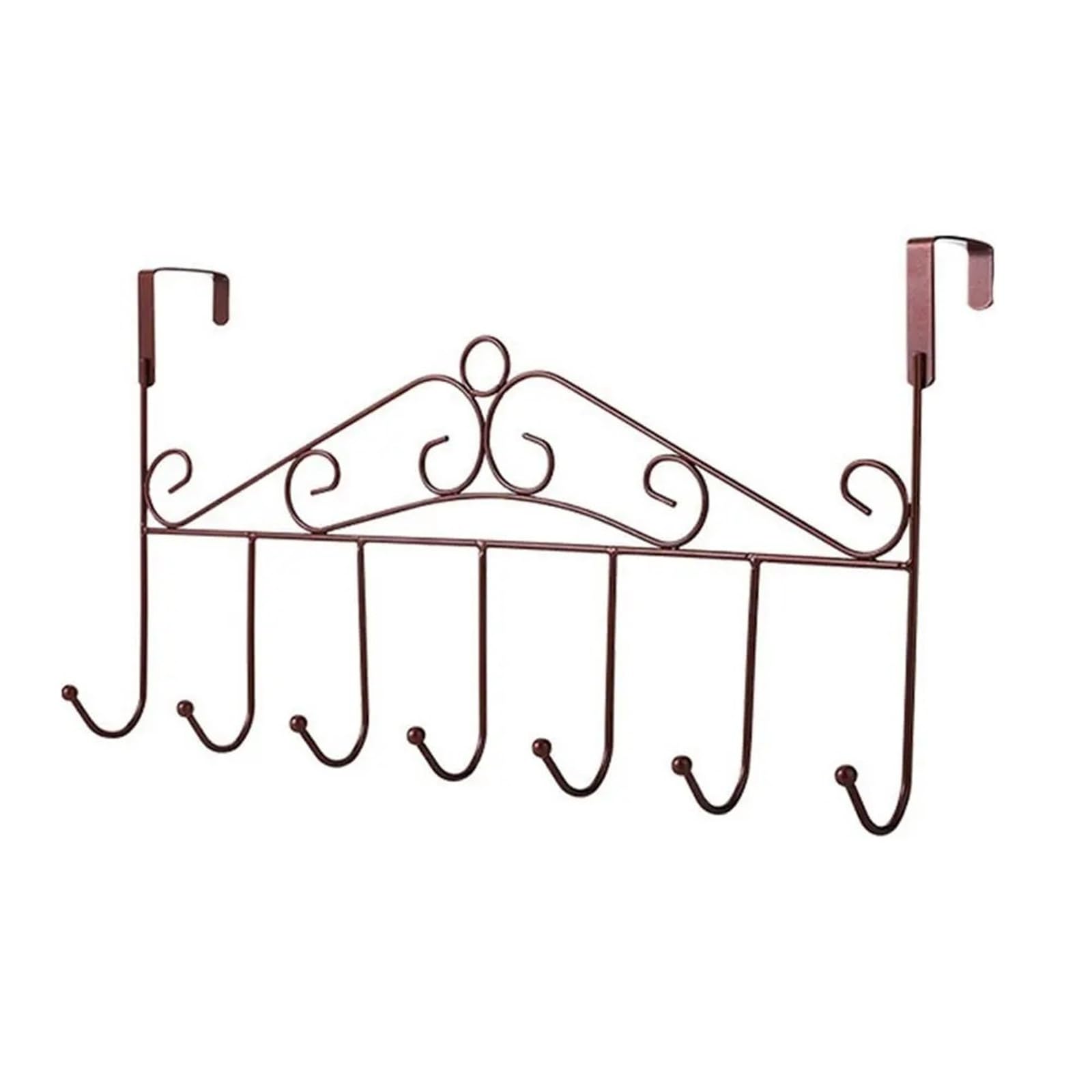 WEQYFDC Over The Door Hook Home Organizer Clothes Hanger 7 Hooks