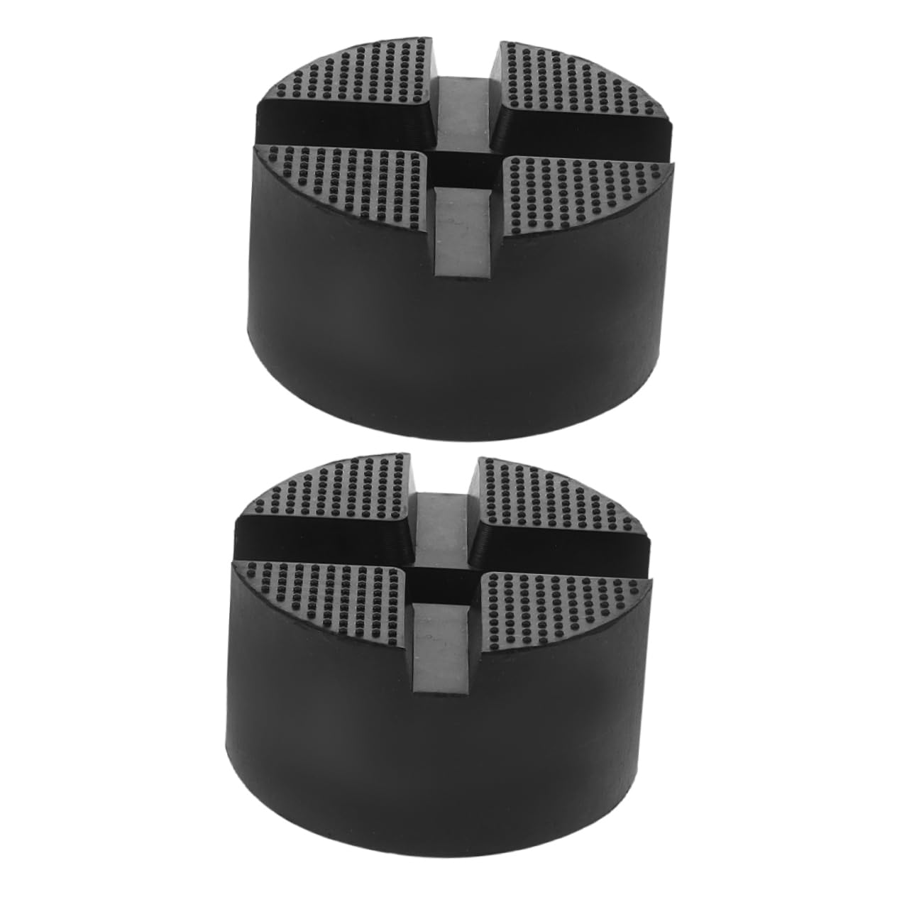 HANABASS 2pcs Jack Rubber Pads Durable Floor Jack Extensions for Secure Vehicle Lifting Weatherproof Vibration Dampening Design Easy to Use Heavy Load Support