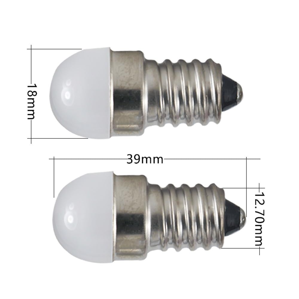 JiuRui LED Lampadine 10pcs Spotlight Lampadina a LED Mini E14 AC DC 12V 24 V 60 V 1.5W Piccolo Shell Shell Milky Pendente Frigorifero Frigorifero Frigorifero 12 24 Volt Lampada a candela