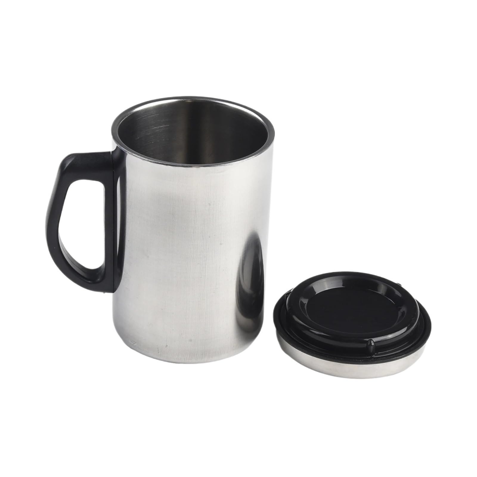 Taza de café acero inoxidable con tapa, taza té agua aislada viaje, aniti-escaldado para Casa y Oficina(500ML)