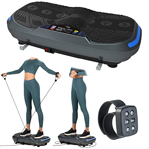 Newgen Medicals Vibrationplatte: 4D-Vibrationsplatte mit 3 Programmen & 2 Expandern; 300 W; bis 120 kg (Vibrationsplatte… – Bild 3