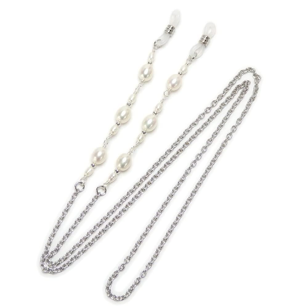 パール メガネチェーン 0.3～0.5㎜ 真珠 白 フォーマル FJ409 パール メガネチェーン 0.3～0.5㎜ 真珠 白 フォーマル FJ409 パール