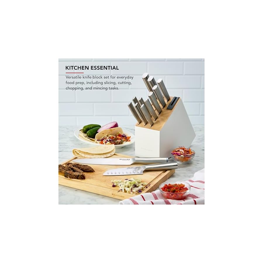 KitchenAid-Slim-Two-Tone-Knife-Block-Set-with-Built-In-Knife-Sharpener-High-Carbon-Stainless-Steel-Kitchen-Knives-Sharp-Kitchen-Knife-Set-with-Block-14-Piece-White KitchenAid Slim Two-Tone Knife Block Set with Built-In Knife Sharpener, High Carbon Stainless Steel Kitchen Knives, Sharp Kitchen Knife Set with Block, 14-Piece, White